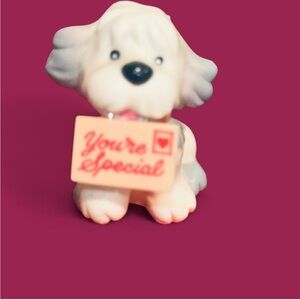 Vintage 1990’s Valentine’s Vinyl Figures Set of 2 Dog & Cat